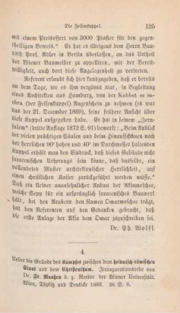 125-127 [Rezension] Maassen, Friedrich, Über die Gründe des Kampfes zwischen dem heidnisch-römischen Staat und dem Christenthum