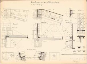 Kanalisierung der Oder Schleuse, Rogau: Schleusentore: Schnitte, Details 1:5