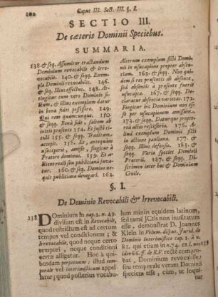 Sectio III. De caeteris Dominii Speciebus.