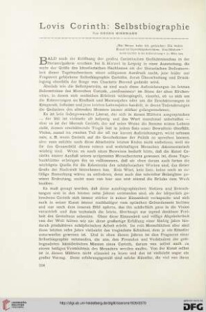 18: Lovis Corinth: Selbstbiographie