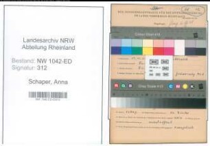 Entnazifizierung Anna Schaper , geb. 17.11.1894 (Lehrerin)