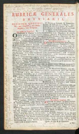 Rubricae Generales Breviarii