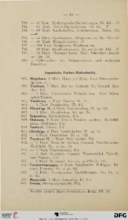 Japanische Farben-Holzschnitte (Nr. 801-962)