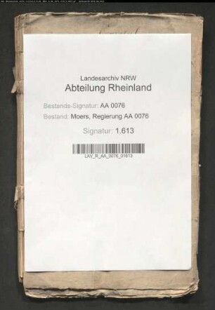 Delierung einiger im Hypothekenbuch eingetragener alter Obligationen auf Büllenhof unter Repelen