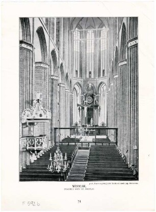 Nikolaikirche, Wismar: Innenansicht von Osten