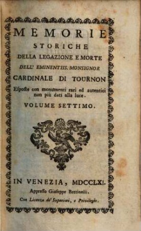Memorie storiche, 7