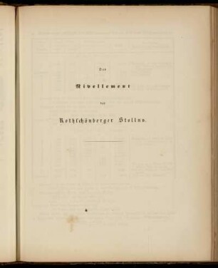 Das Nivellement des Rothschönberger Stollns