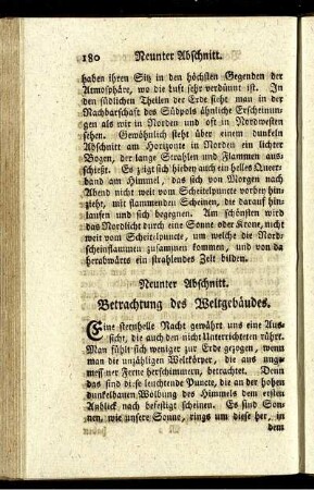 Neunter Abschnitt. Betrachtung des Weltgebäudes