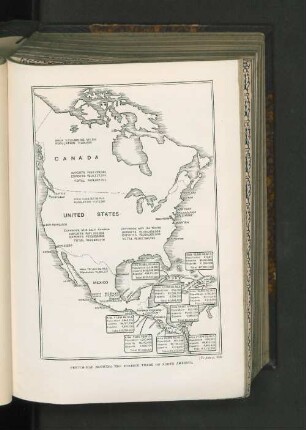 Sketch-Map Showing The Foreign Trade Of North America.