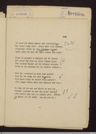 Vorspiel XXII : [SW V: keine Sigle]; [SW V, S. 31/110]