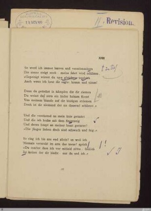Vorspiel XXII : [SW V: keine Sigle]; [SW V, S. 31/110]