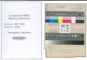 Entnazifizierung Hermann Termoellen , geb. 08.11.1894 ()