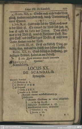 Locus XX. De Scandalo