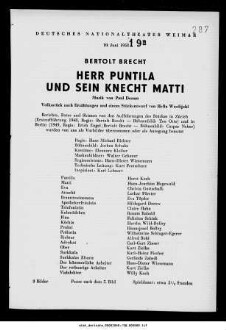Herr Puntila und sein Knecht Matti