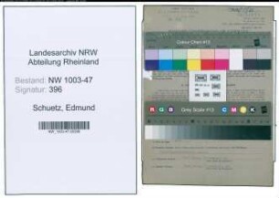 Entnazifizierung Edmund Schuetz , geb. 10.06.1900 (Justizsekretaer)