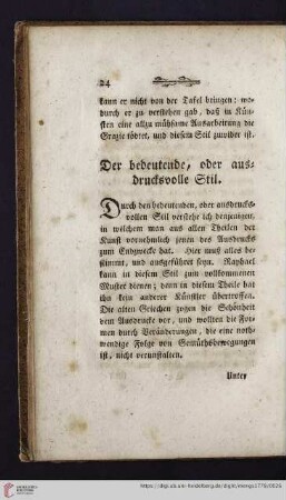 Der bedeutende, oder ausdrucksvolle Stil
