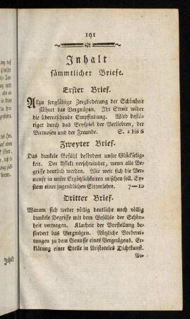 191-196, Inhaltsverzeichnis