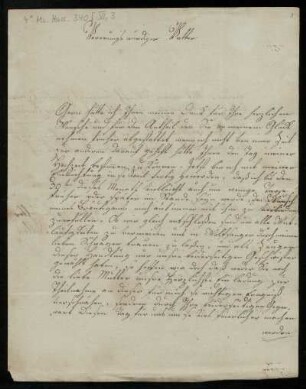 Brief von Friederike Louise Böttner an Wilhelm Wille