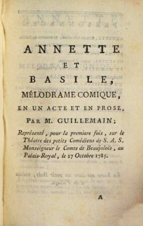 Annette et Basile
