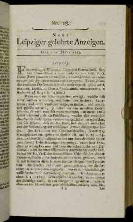 No. 18. Den 2ten März 1789.