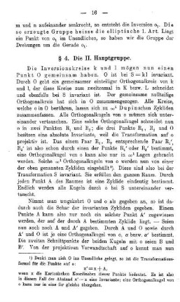 § 4. Die II. Hauptgruppe.