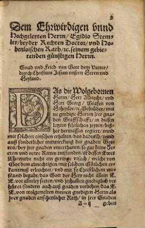 Postilla teutsch, vber alle Sontegliche vnd der fürnembsten Feste Euangelien, Durch das gantze Jar, Der erste Theil. Vom Aduent biß auff Trinitatis