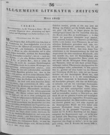 Liebig, J.: Die organische Chemie in ihrer Anwendung auf Agricultur und Physiologie. Braunschweig: Vieweg 1840 (Beschluss von Nr. 55)