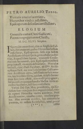Elogium Petri Aurelii.