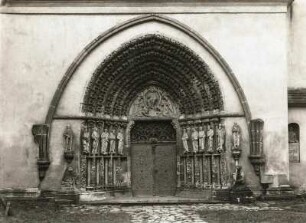 Předklášteří/Tschechien. Kloster Porta Coeli. Klosterkirche, Portal (um 1250)