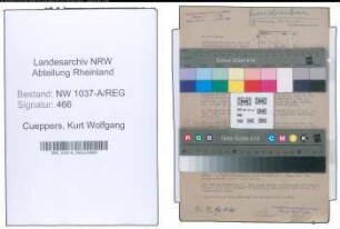 Entnazifizierung Kurt Wolfgang Cueppers , geb. 18.03.1910 (Augenarzt)