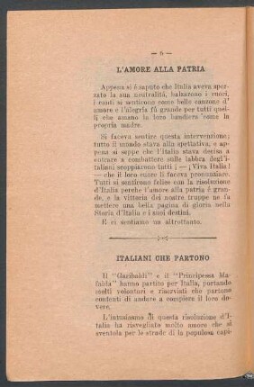 L'amore alla patria