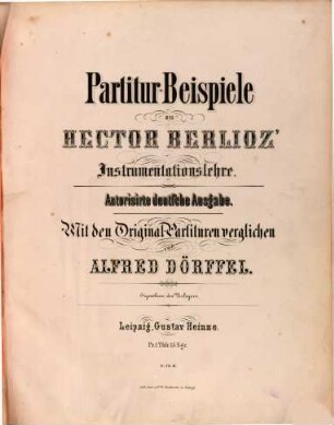 Partitur-Beispiele zu Hector Berlioz' Instrumentationslehre