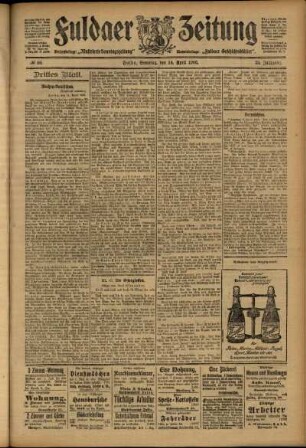 Dritte Ausgabe vom Samstag, den 14. April 1906.