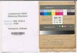 Entnazifizierung Wilhelm Honderich , geb. 09.09.1908 (Musiklehrer)