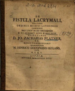 De Fistula Lacrymali