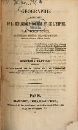 Géographie politique de la république romaine et de l'empire