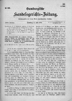 No. 27. 2. Juli 1870