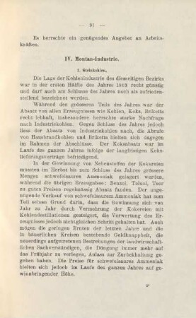 IV. Montan-Industrie.