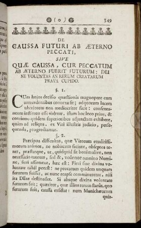 De Caussa Futuri Ab Æterno Peccati