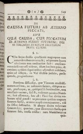 De Caussa Futuri Ab Æterno Peccati