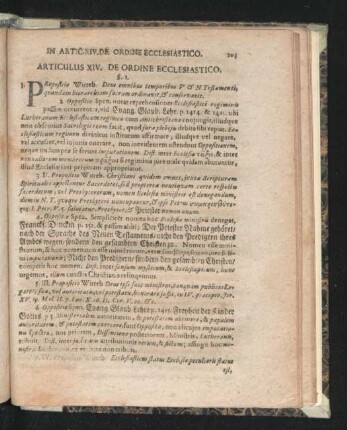 Articulus XIV. De Ordine Ecclesiastico.