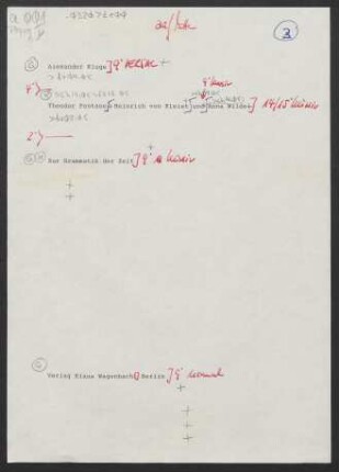 Theodor Fontane, Heinriche von Kleist und Anna Wilder. Zur Grammatik der Zeit