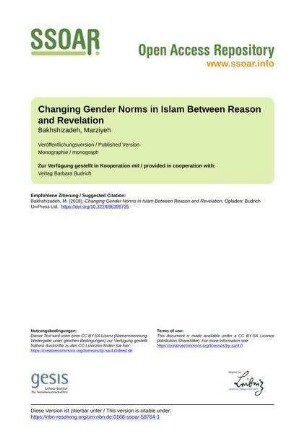 Changing Gender Norms in Islam Between Reason and Revelation