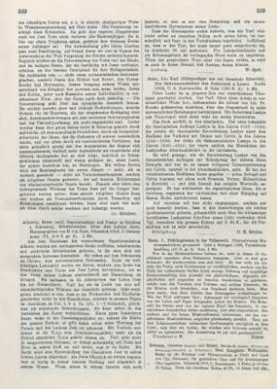 549-550 [Rezension] Albertz, Ernst, Bibelstunden über das Leben Jesu