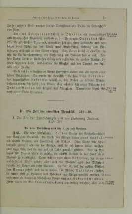 II. Die Zeit der römischen Republik, 510-30