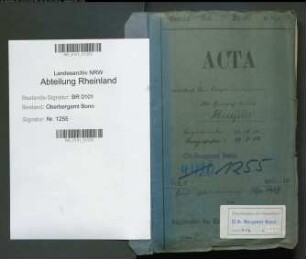 Heußler; Otto Heinrich Rudolf, Bergassessor; Prüfungs- u. Personalakten Band 1