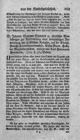 Ascetische Vorlesungen zur Beförderung einer vernünftigen Anwendung der christlichen Religion. Bd.1.
