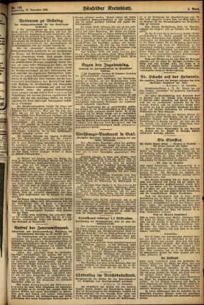 Zweite Ausgabe vom Donnerstag, den 27. November 1930.
