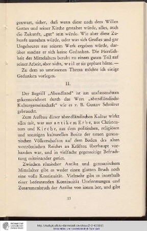 II. Miterbauer des Abendlandes