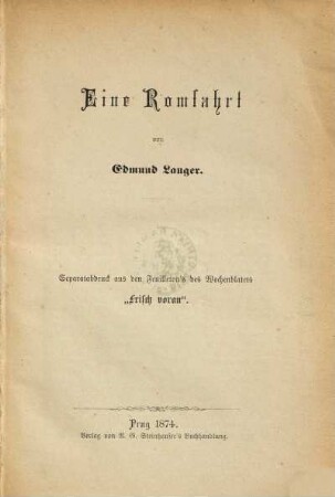 Eine Romfahrt